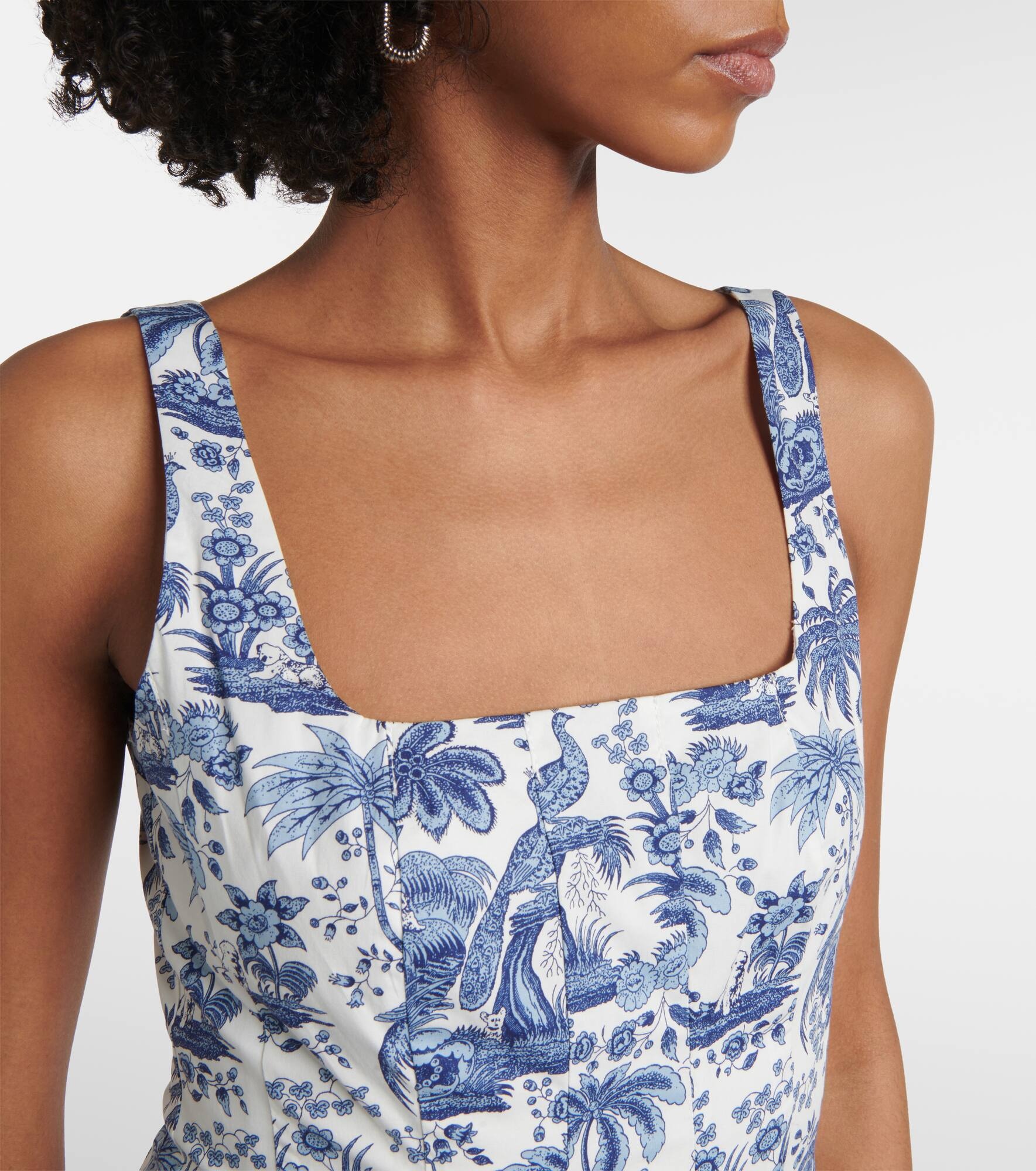 Wells floral cotton minidress - 4