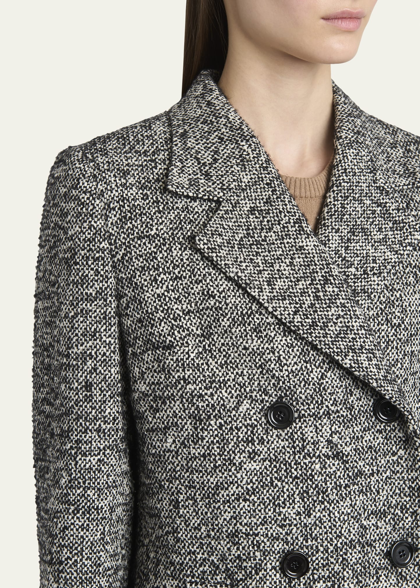 Dotted Wool-Blend Double-Breasted Blazer - 5