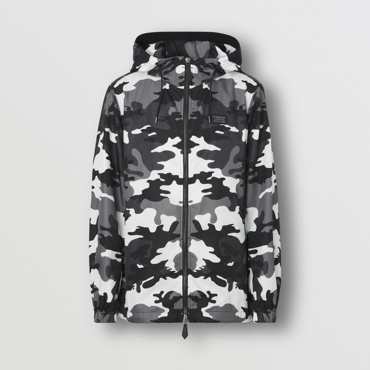 Camouflage Print Lightweight Hooded Jacket - 1