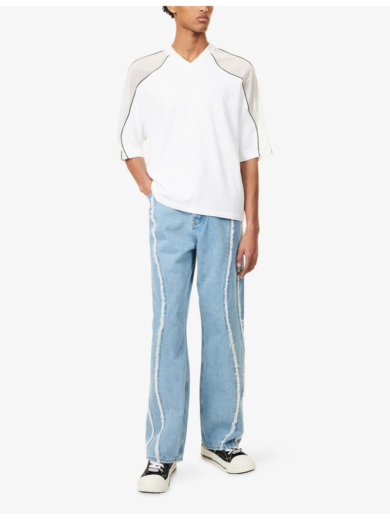 NAHMIAS Ollie Stone-Wash Tapered-Leg Denim Jeans outlook