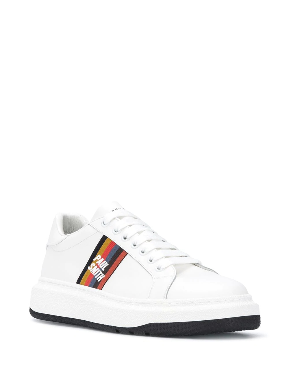 stripe tag lace-up trainers - 2