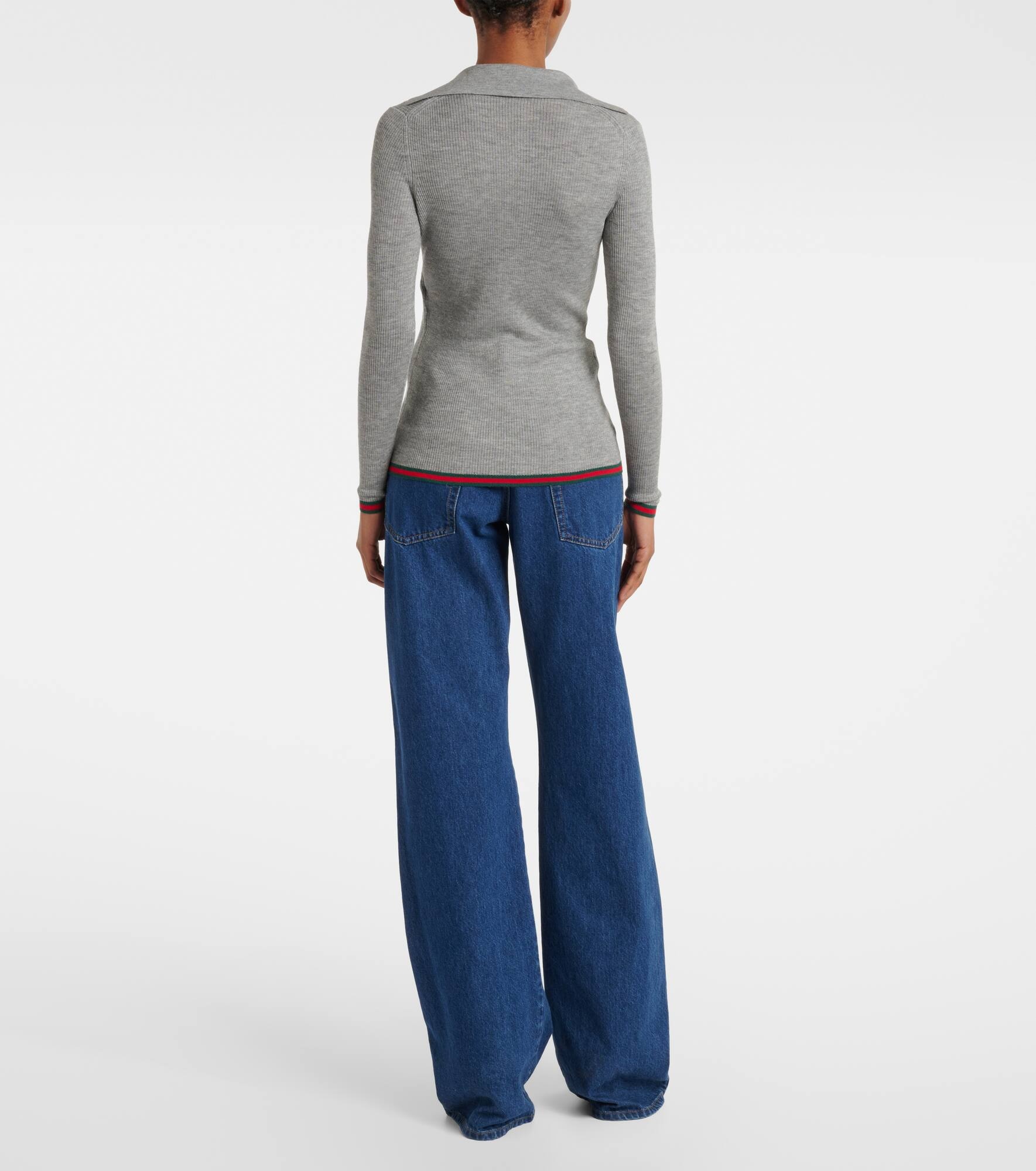 Cashmere and silk polo sweater - 3