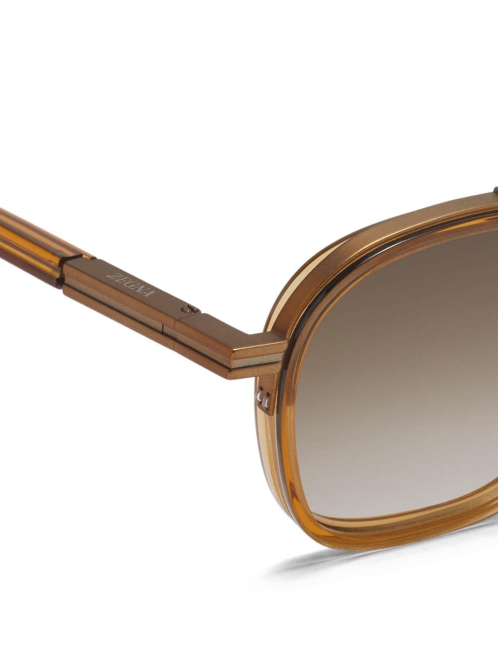 transparent acetate-metal sunglasses - 3