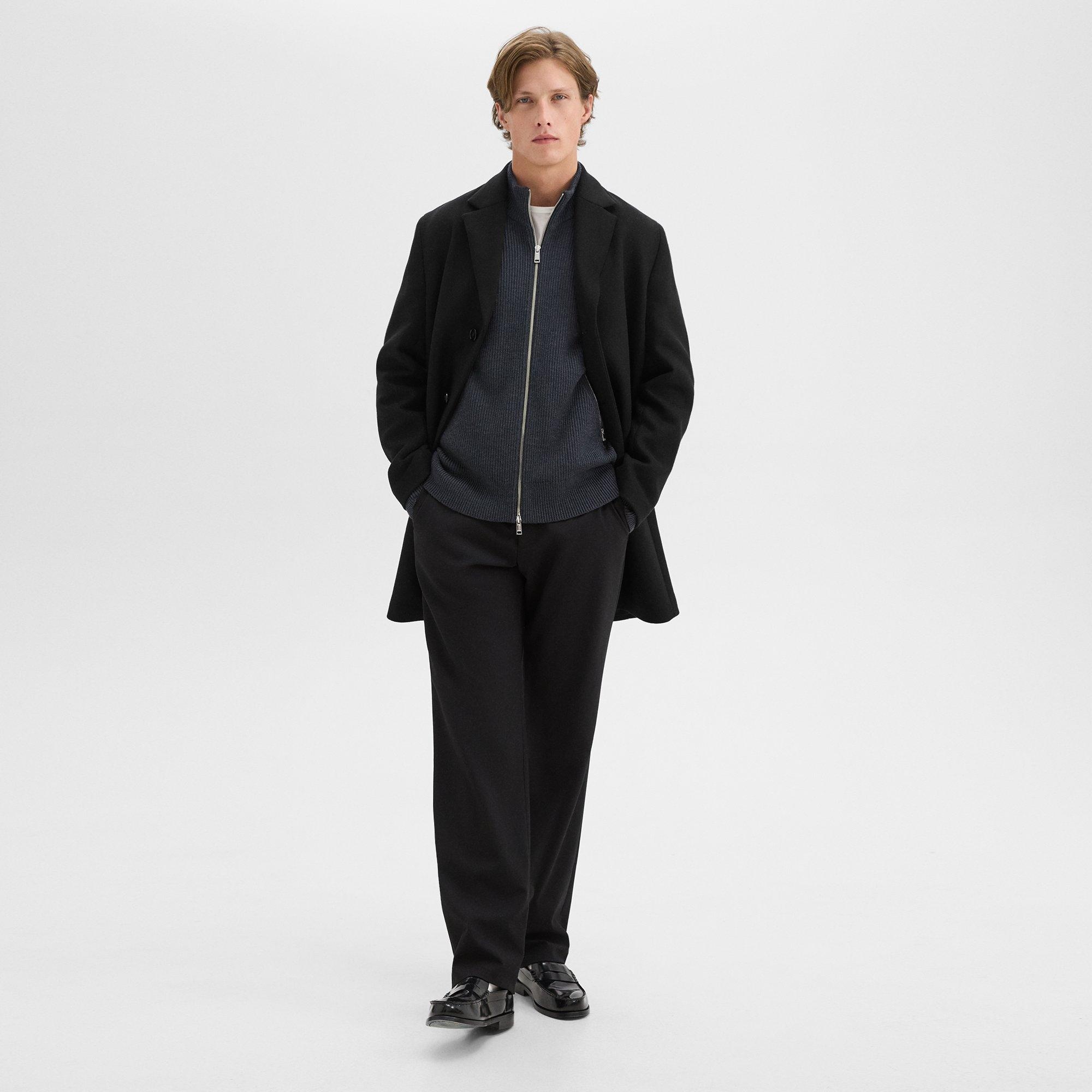 3-Button Topcoat in Recycled Wool-Blend Melton - 3