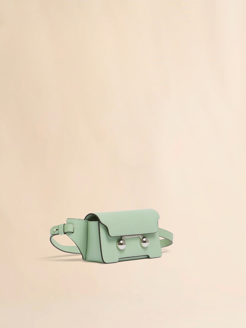 LIGHT GREEN LEATHER TRUNKAROO CROSSBODY BAG - 6