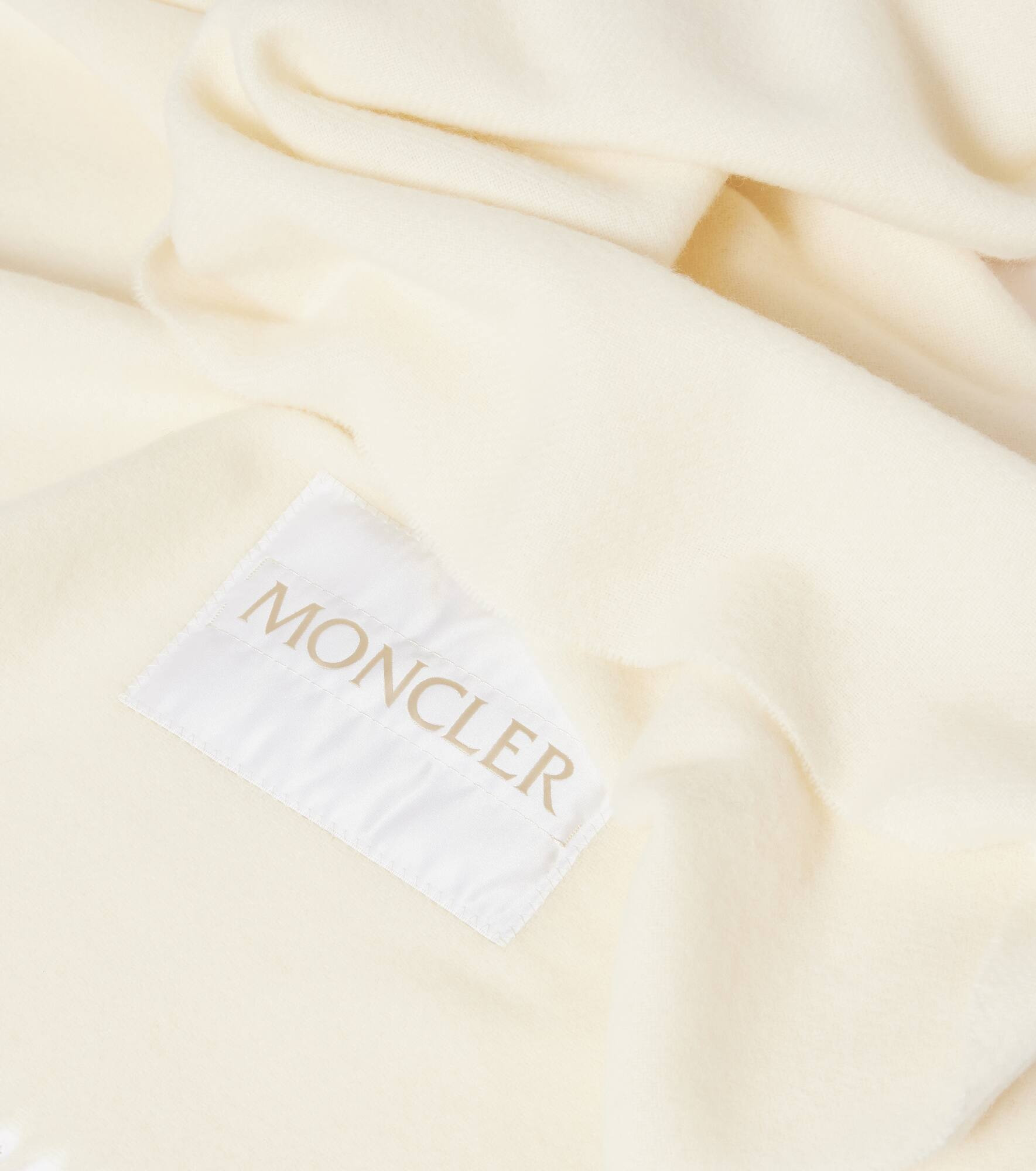 Logo virgin wool felt scarf - 4