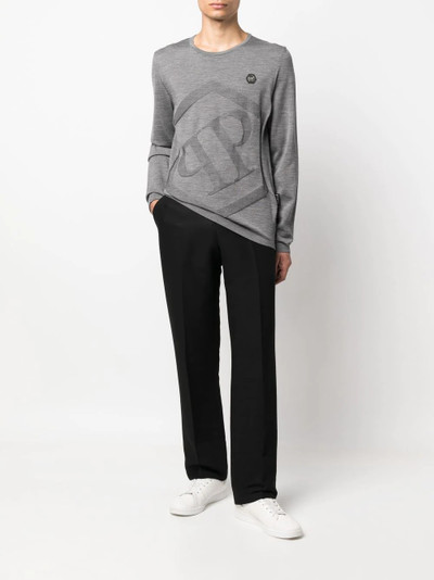 PHILIPP PLEIN logo crew-neck jumper outlook