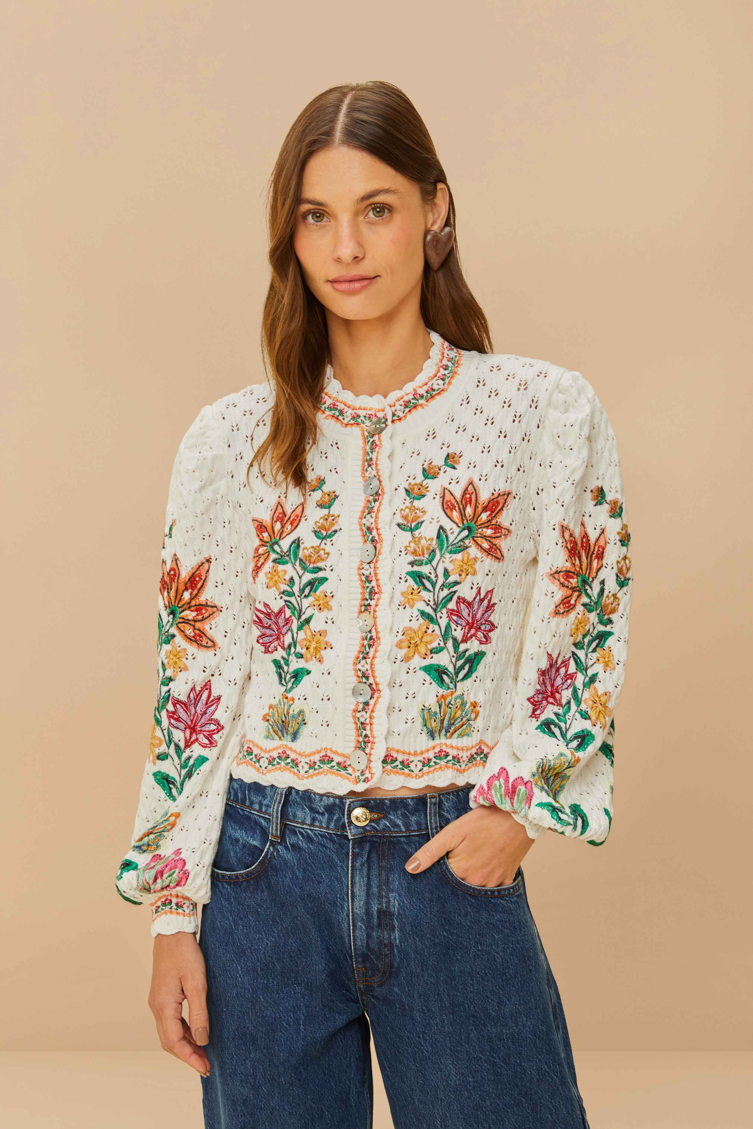Off-White Garden Delight Knit Cardigan - 1