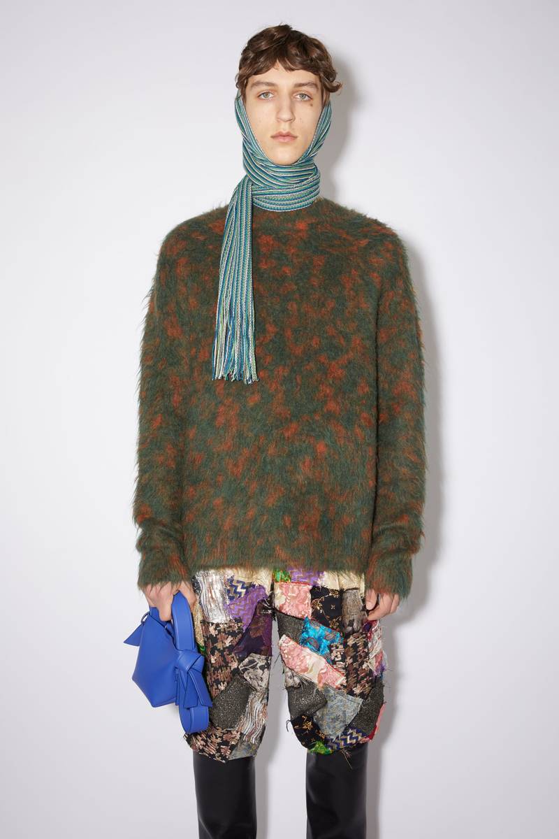 Acne Studios Crew neck jumper - Forest Green/Orange outlook