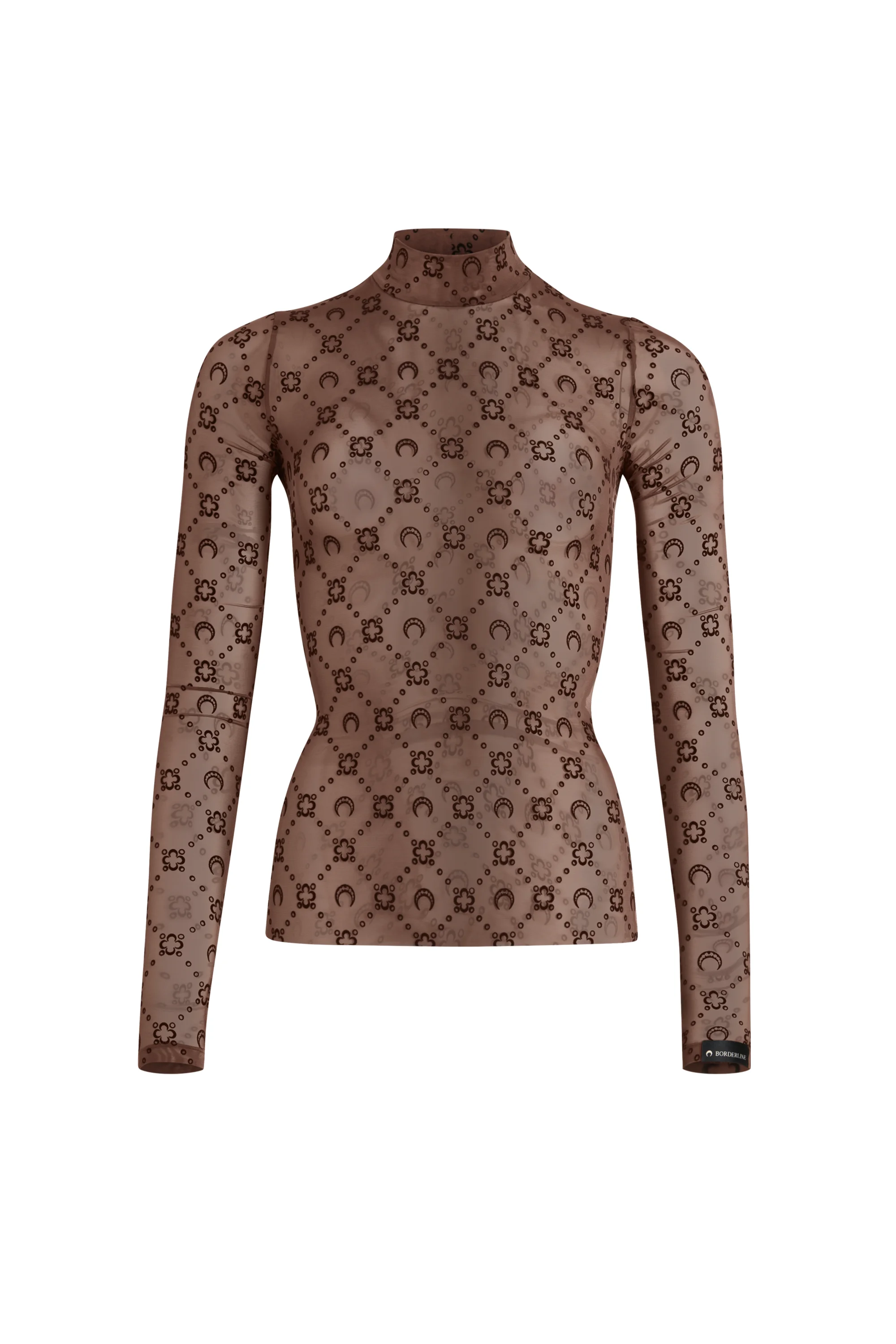 Recycled Mesh Flock Second Skin Highneck Top - 1