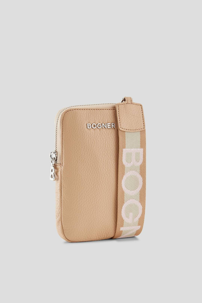 BOGNER ANDERMATT JOHANNA SMARTPHONE POUCH IN BEIGE outlook