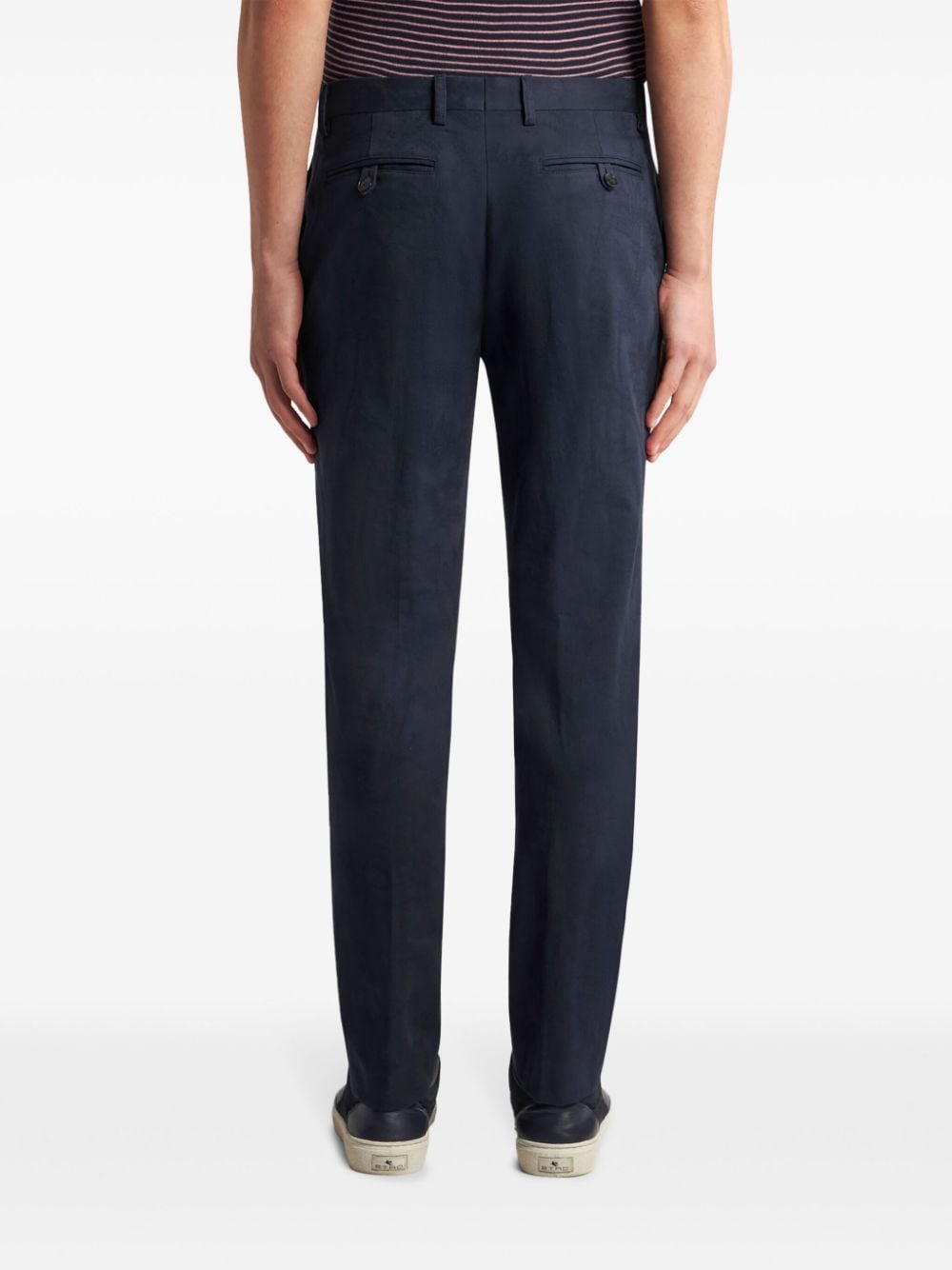 mid-rise slim-cut trousers - 4