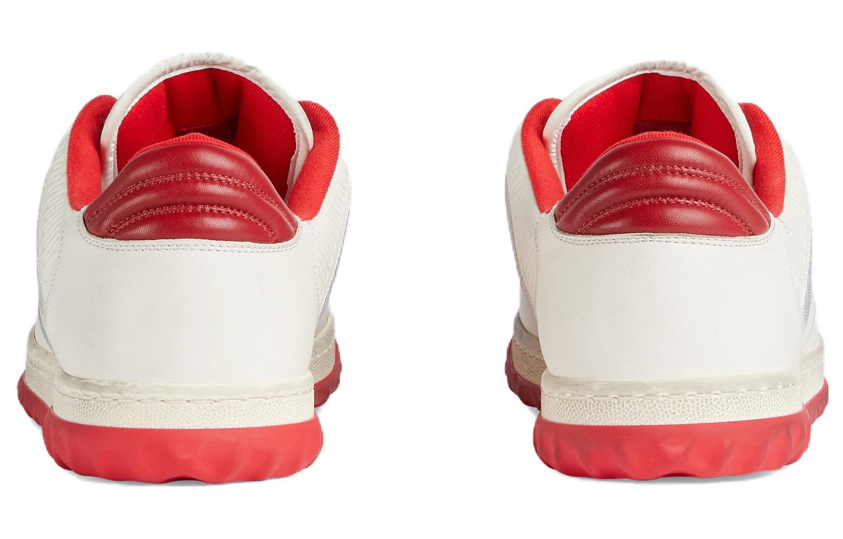 Gucci Mac80 Embroidered Sneakers 'White Red' 749896-AAB79-9150 - 4