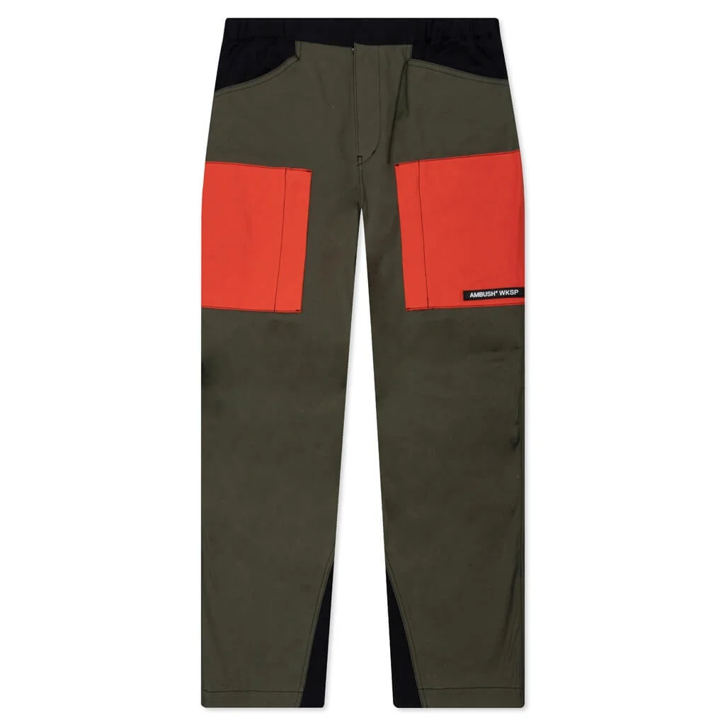 AMBUSH PANELLED CARGO PANTS - KHAKI - 1