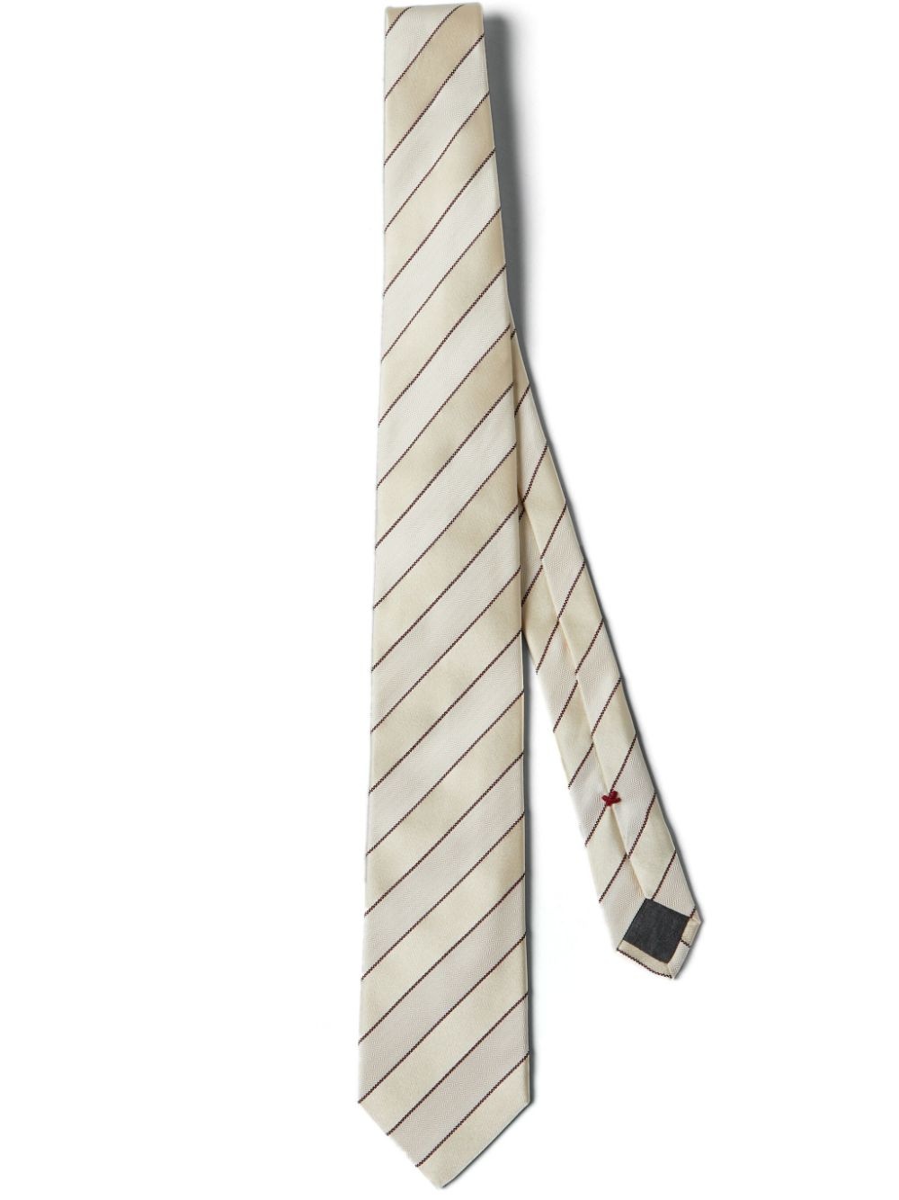 striped silk tie - 1