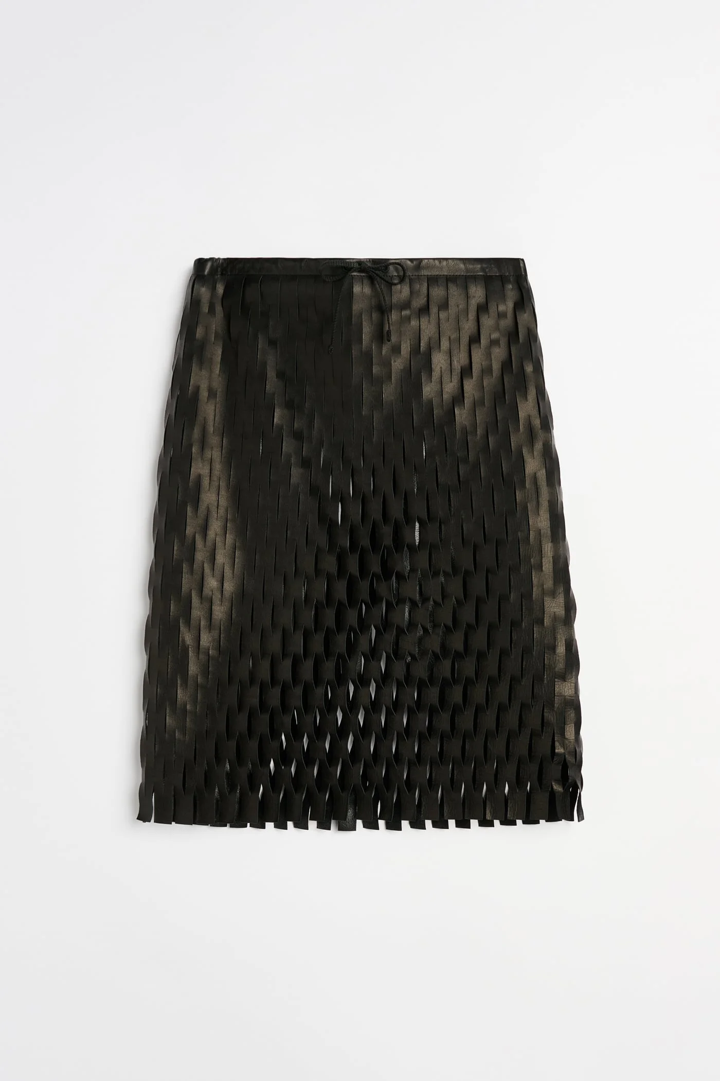 Cut Skirt Void Black Natural Horsehide - 1