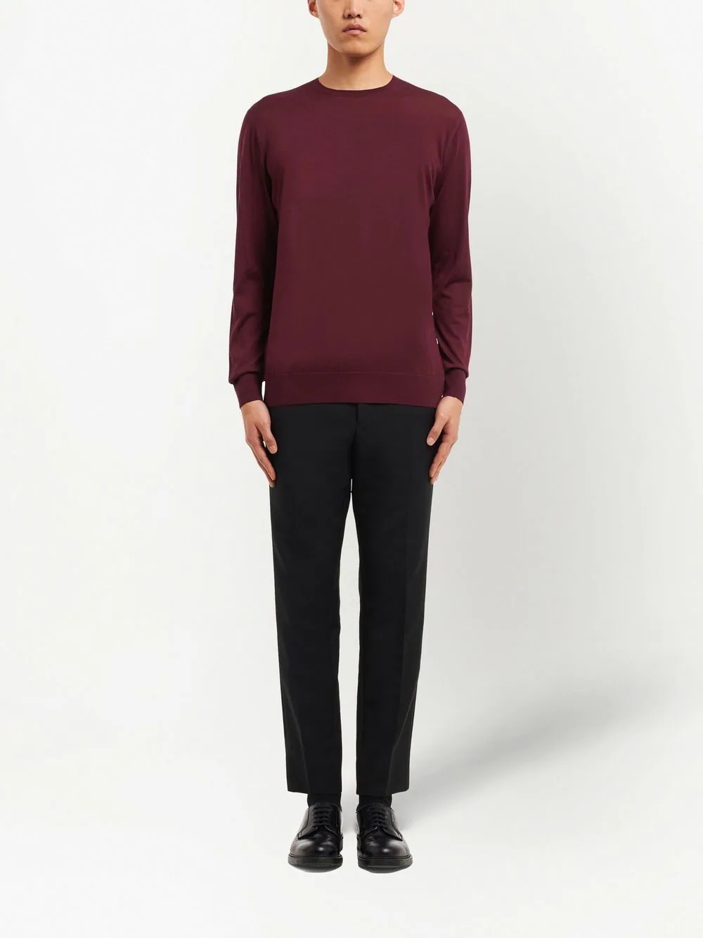 round-neck long-sleeve jumper - 2