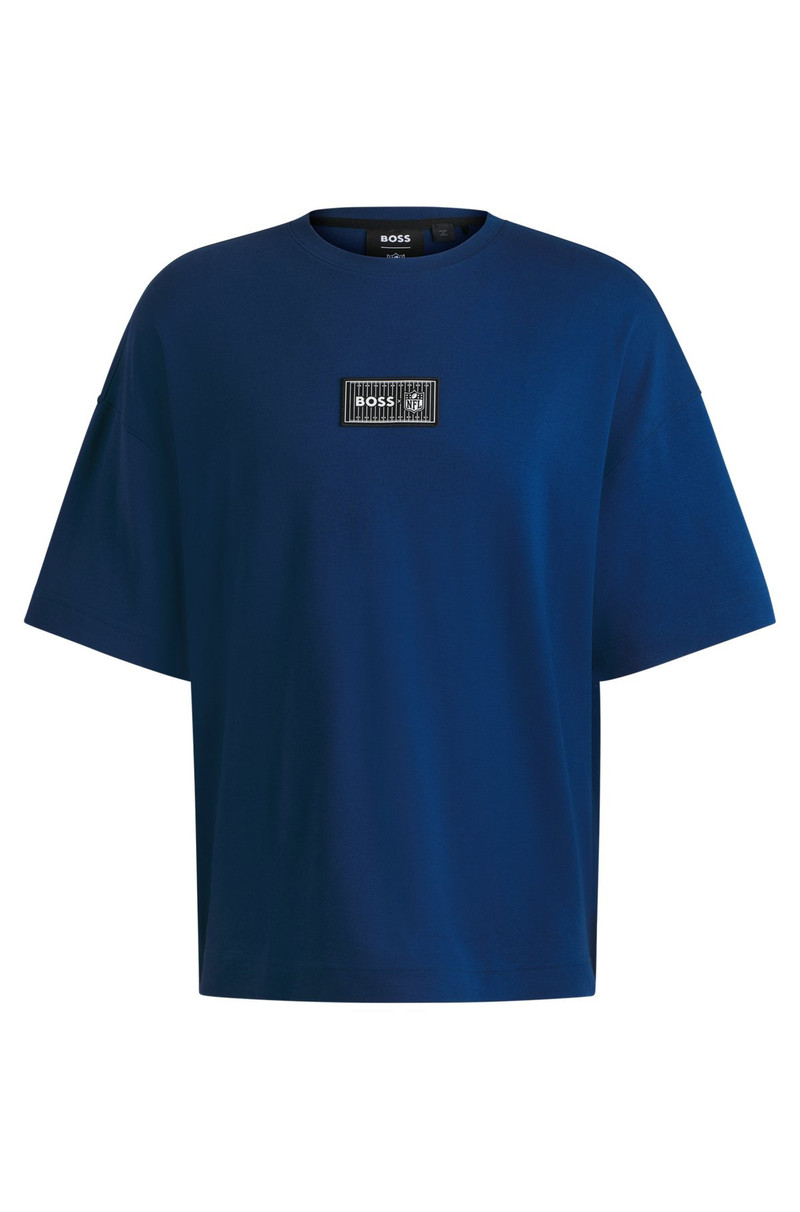 BOSS X NFL INTERLOCK-COTTON T-SHIRT WITH SPECIAL BRANDING 1