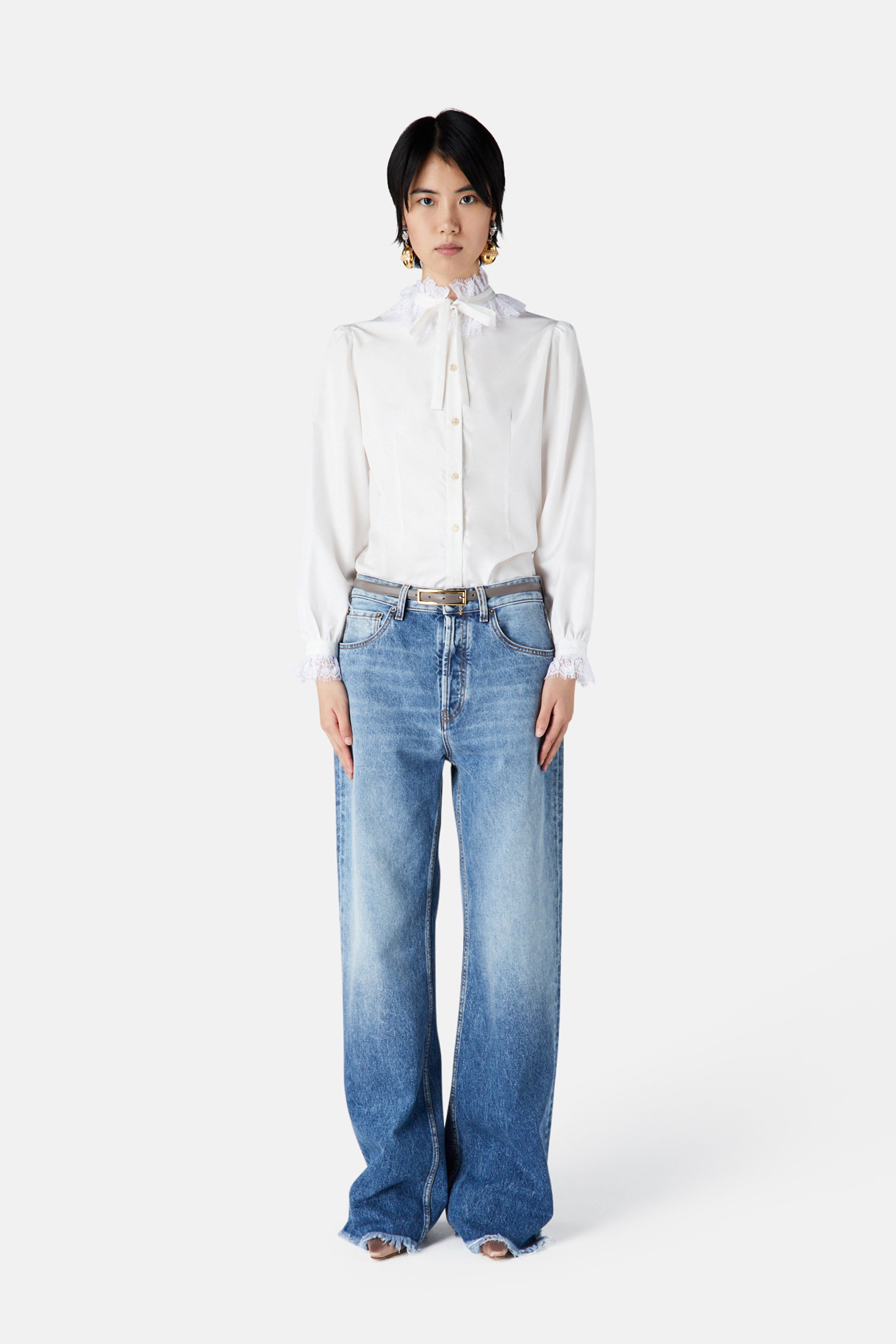 DENIM LOW WAIST BAGGY PANTS - 3