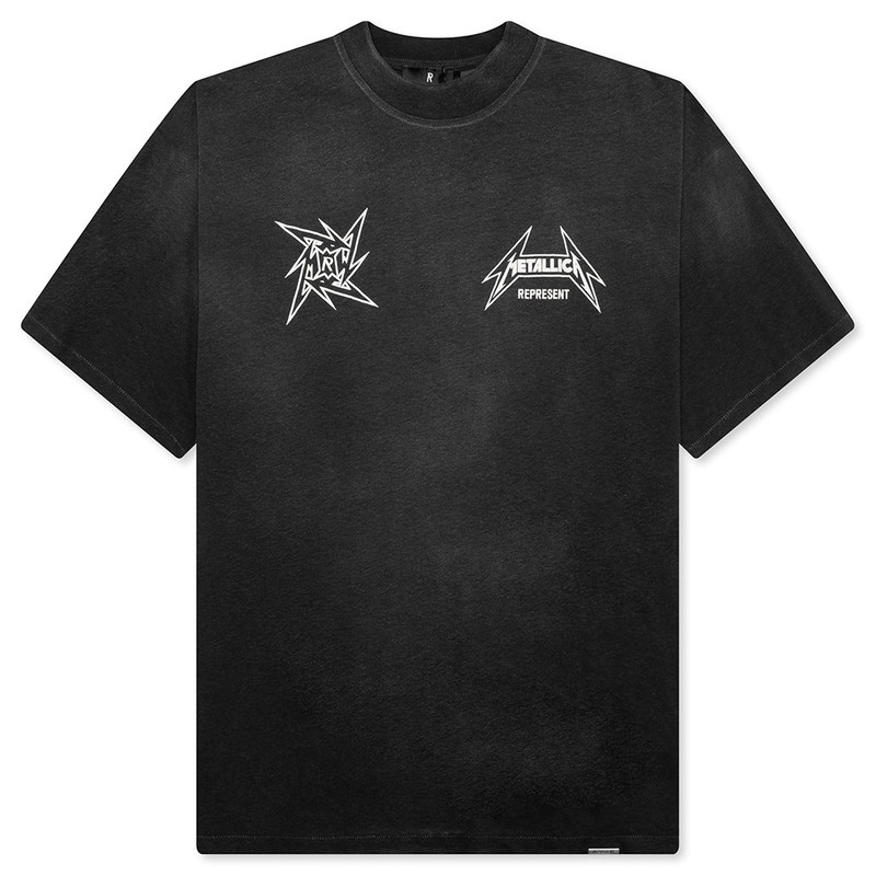 METALLICA 40 YEAR ANNIVERSARY S/S T-SHIRT - STAINED BLACK - 1