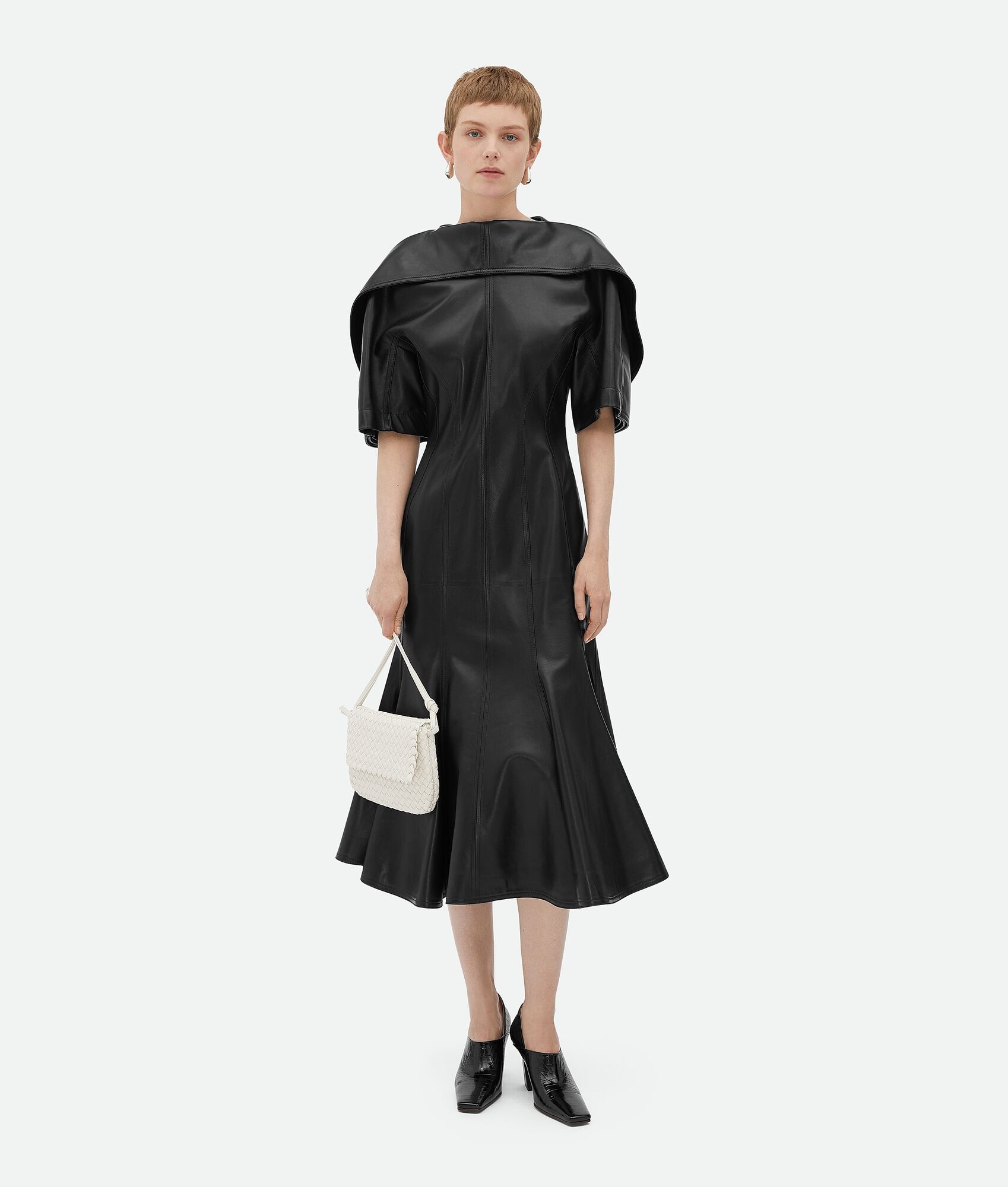Leather A-Line Dress - 1