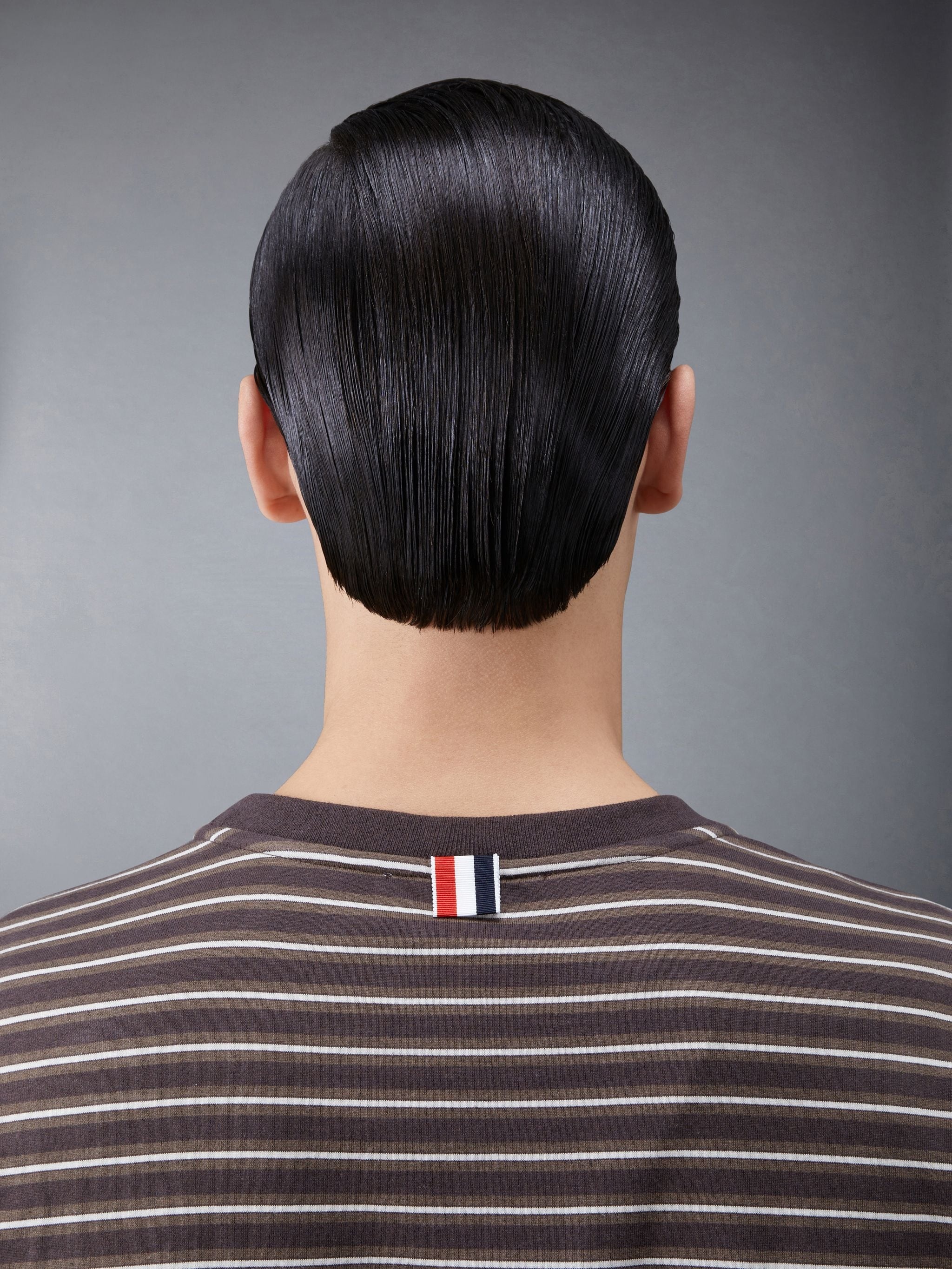 Stripe Jersey Whale Icon Oversized Long Sleeve Tee - 4