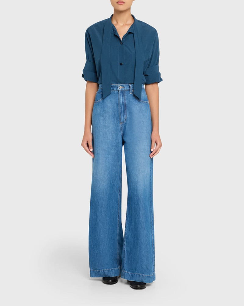 TWP McDougal St Wide-Leg Denim Pants outlook