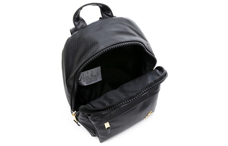 Air Jordan Snake Pattern PU Leather Large Capacity Schoolbag Backpack Black / Gold Color DO9259-011 - 3