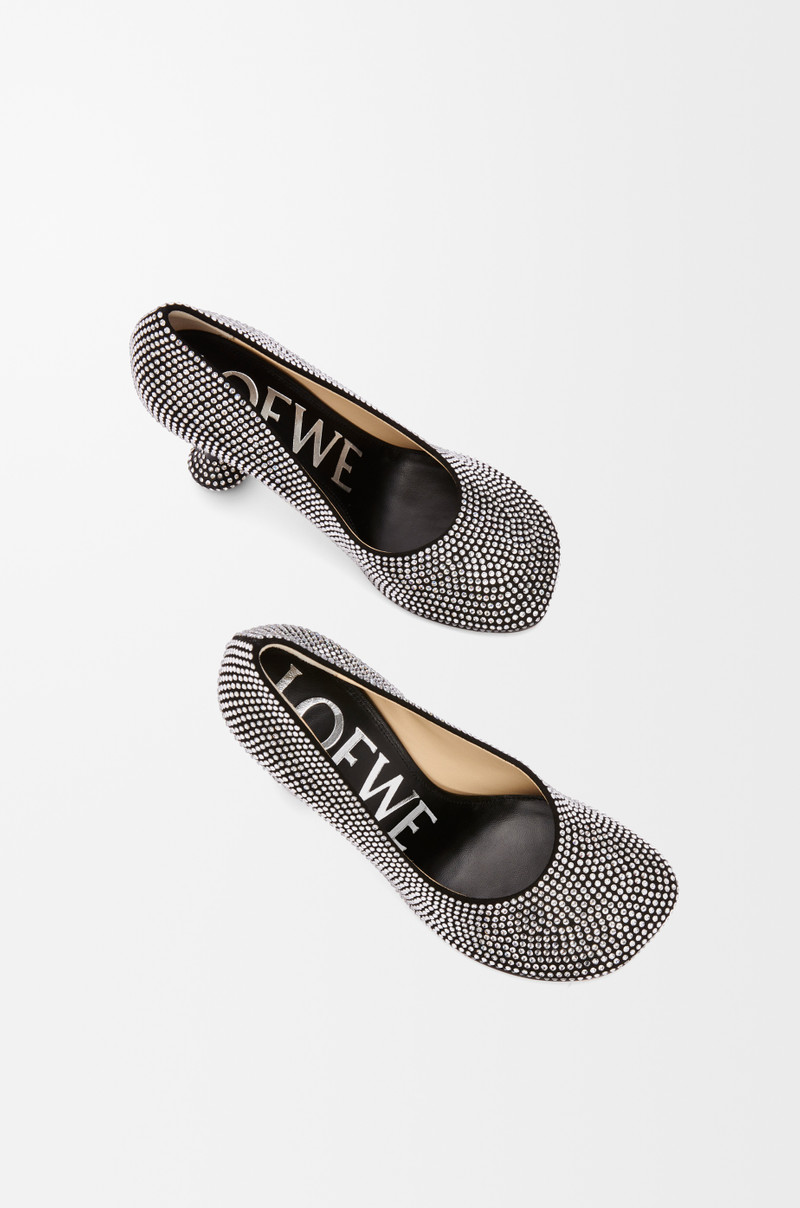 Toy pump in suede and allover rhinestones 4