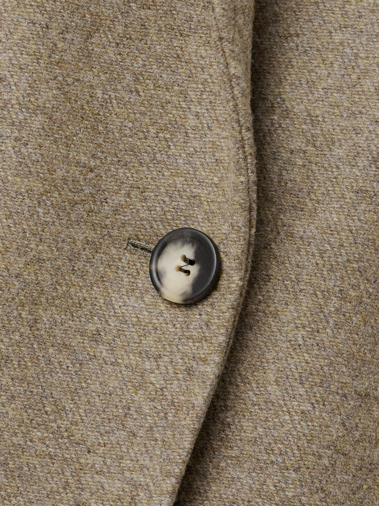 Efegozi double-breasted wool coat Army green - 5