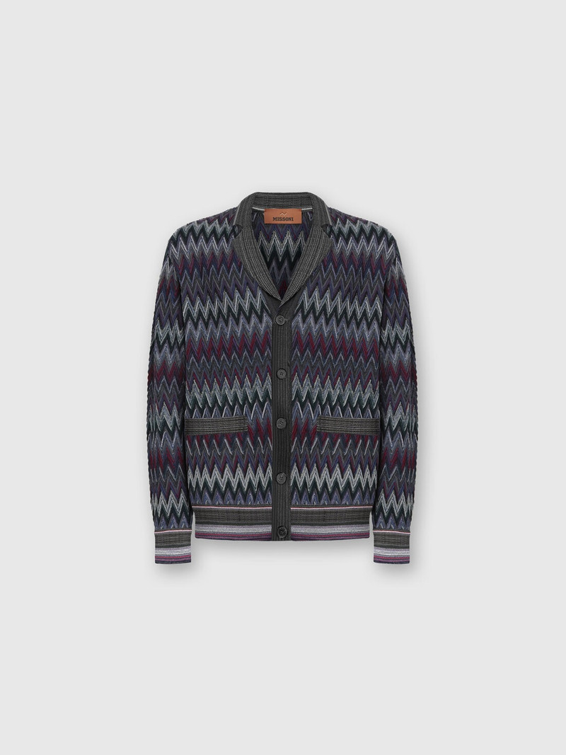 Zigzag Cardigan in Pure Wool 1