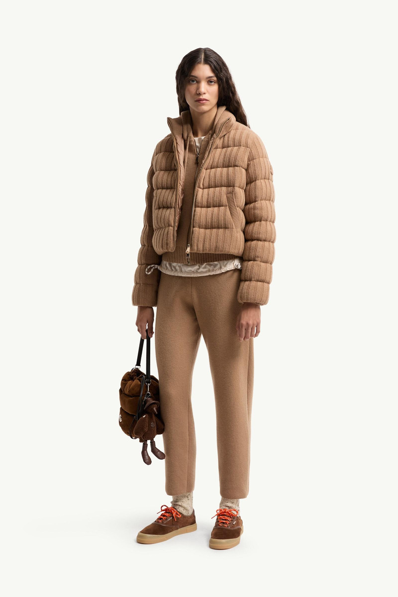 Moncler Wool & Cashmere Blend Cropped Jogging Pants outlook