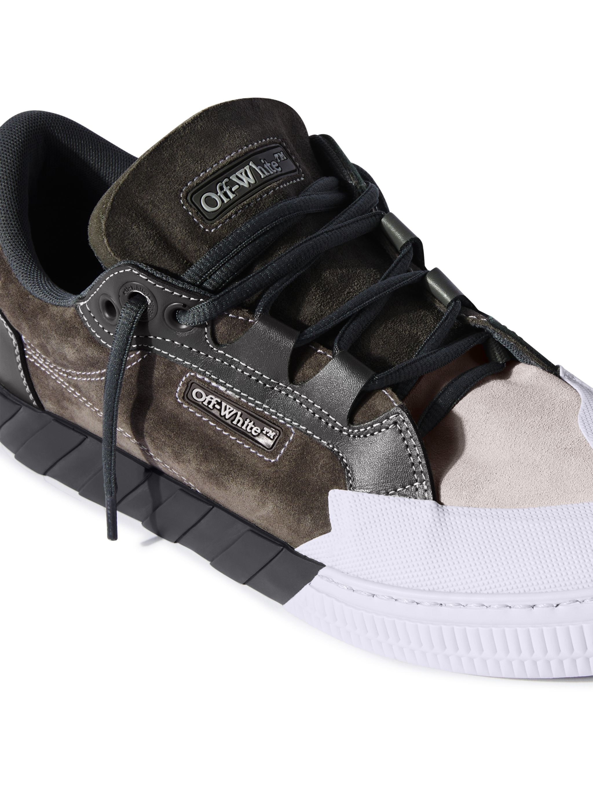 Off-White Grey Leather Vulcanized 779 | REVERSIBLE