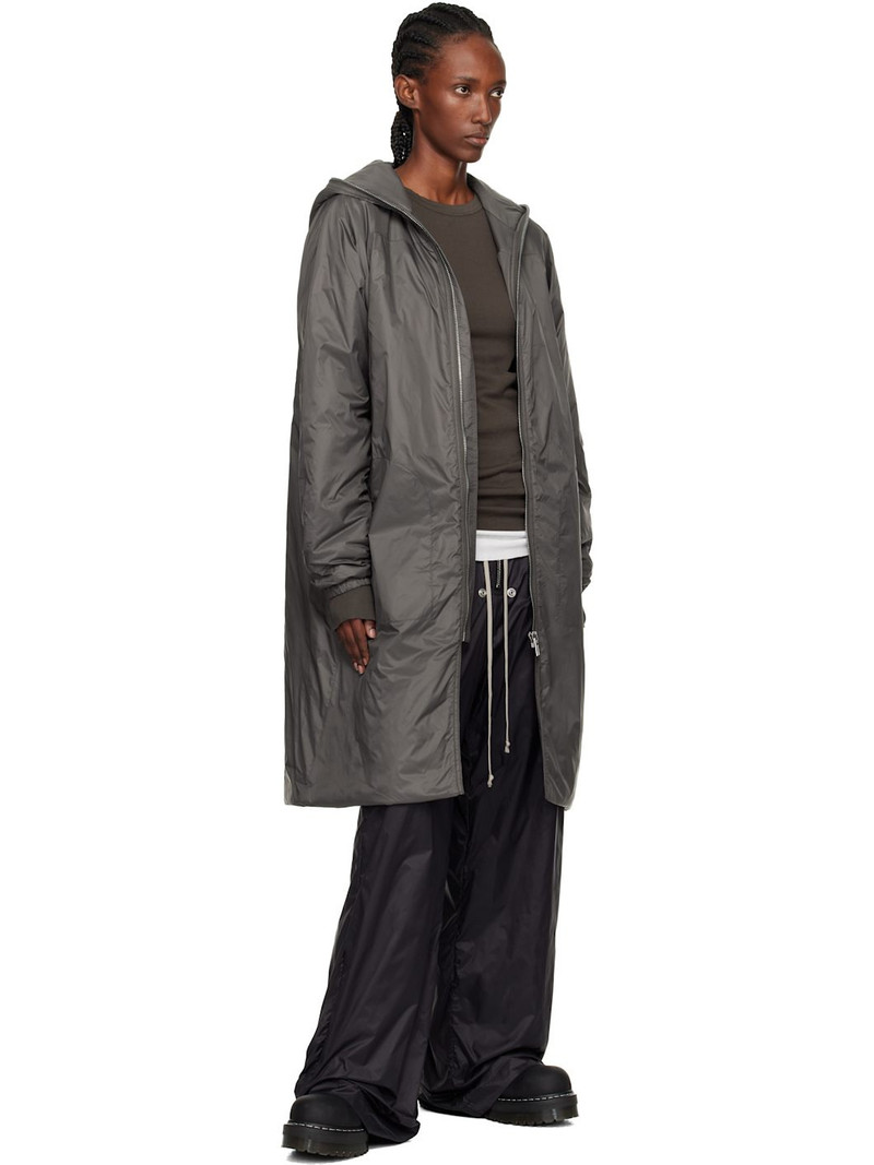 Rick Owens DRKSHDW Taupe Concordians Sealed Windbreaker Coat outlook