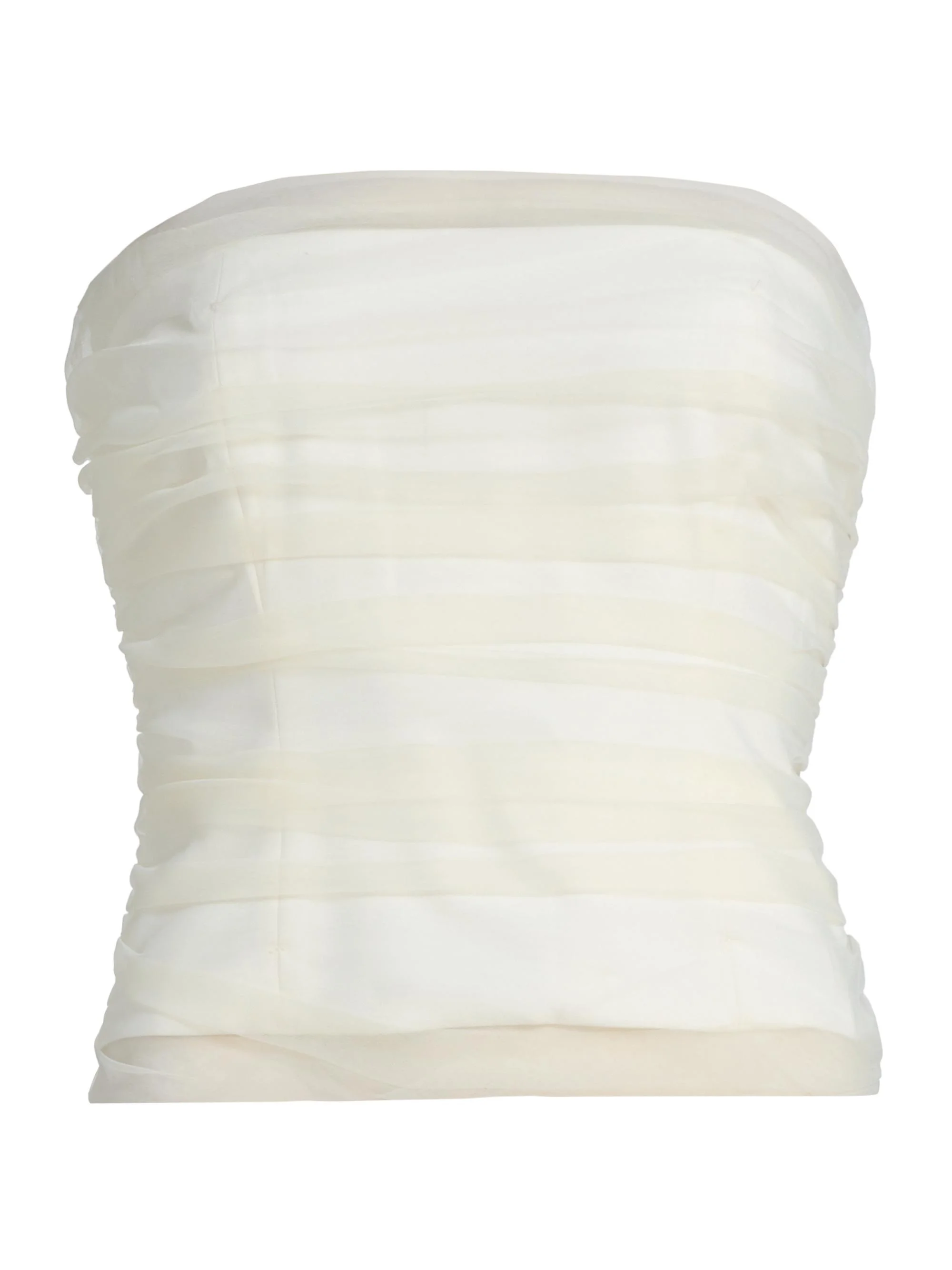 Women's Beau Gathered Strapless Top - Ivory - 1