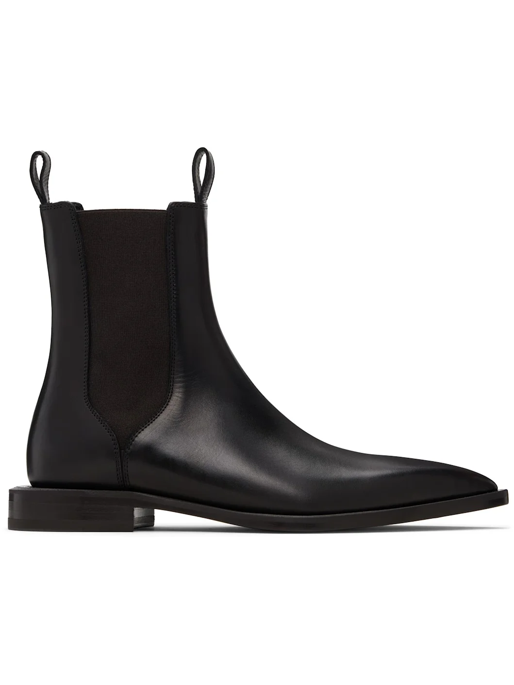 Black Pointed Toe Chelsea Boots - 1