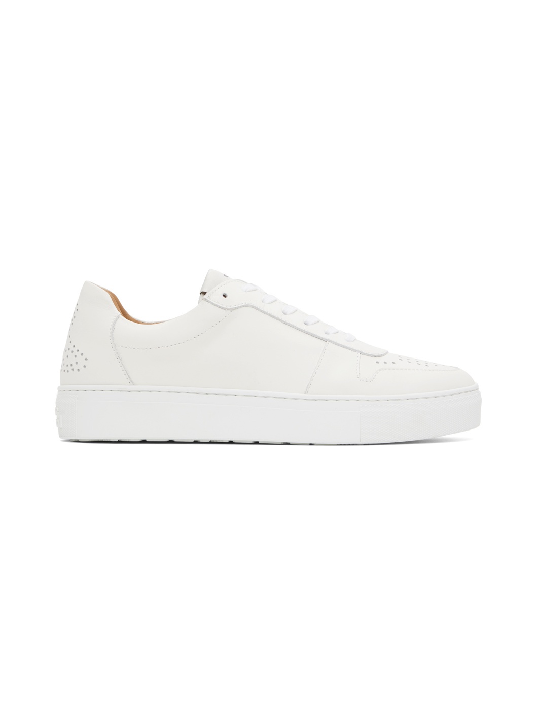 White Classic Punch Trainer Low Top Sneakers - 1