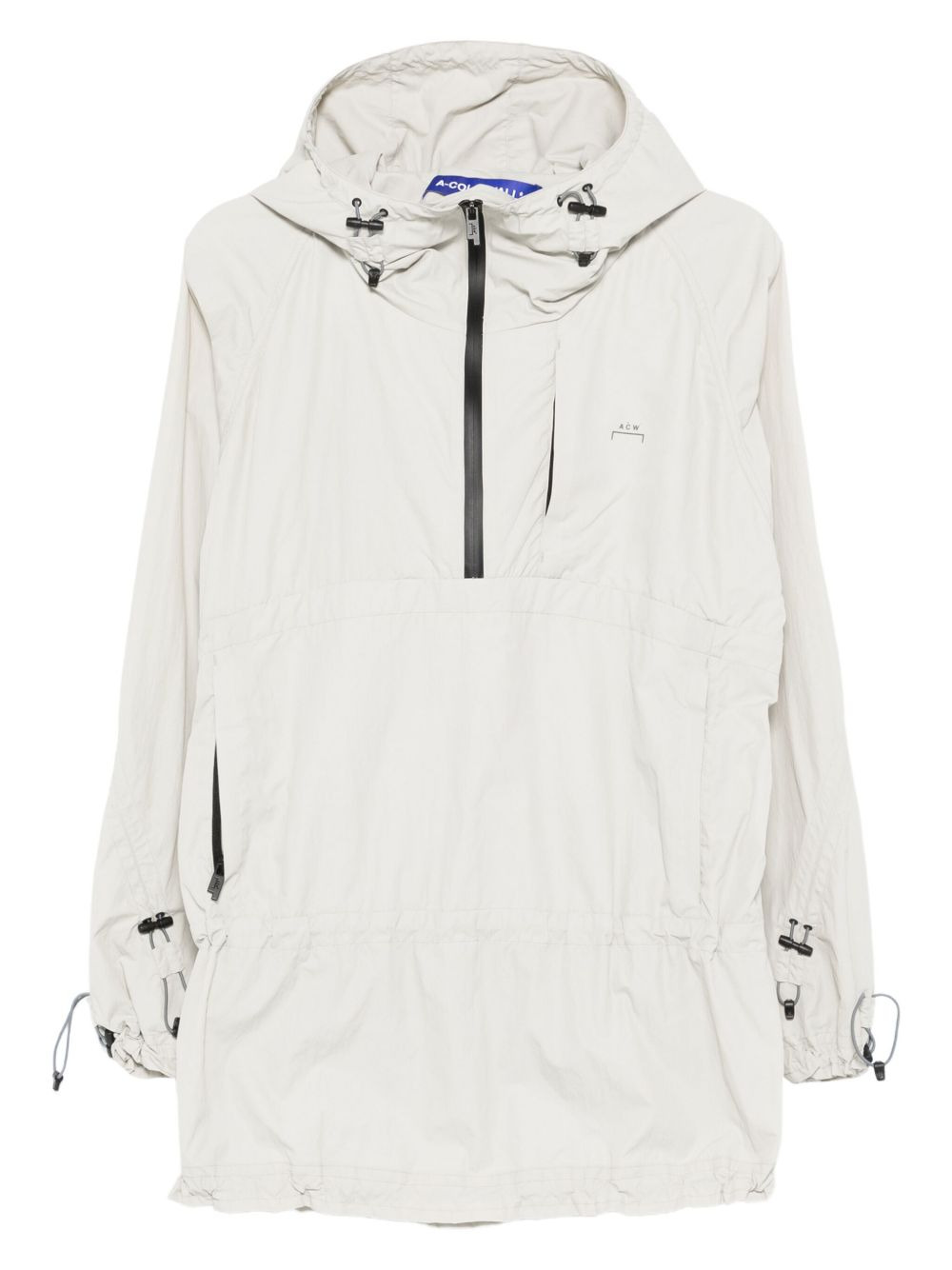 drawstring hooded parka - 1