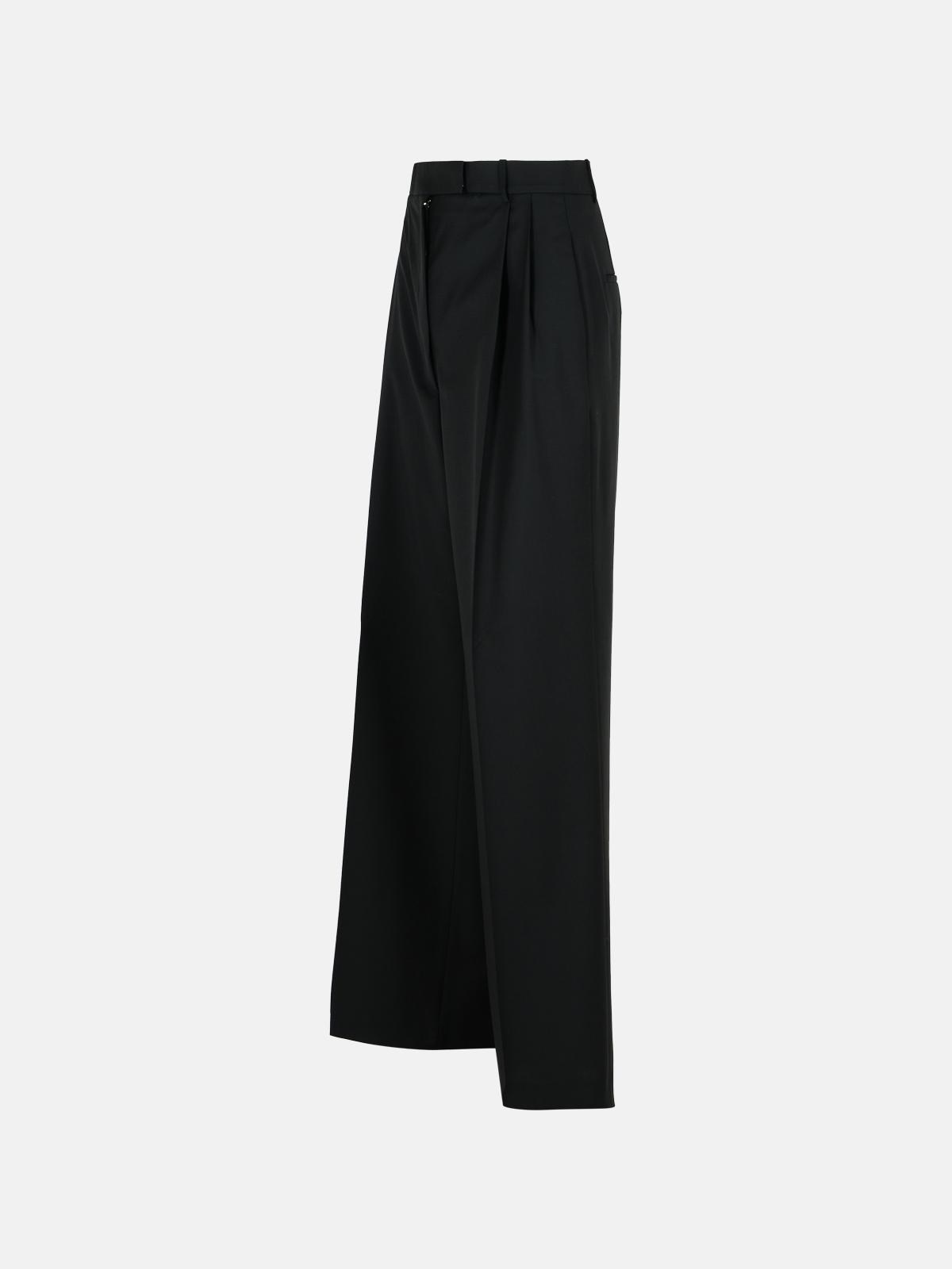 BLACK WOOL PANTS - 2