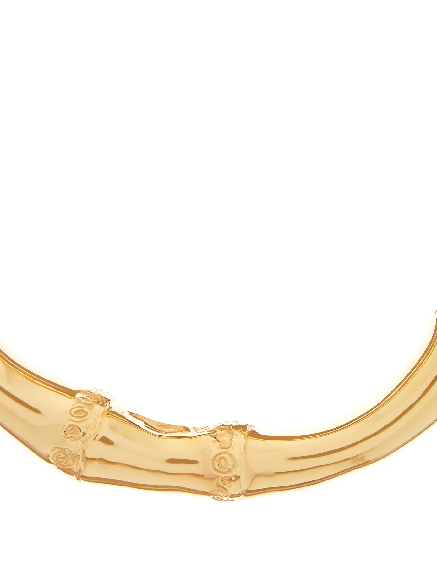 Bamboo choker gold-plated necklace - 3