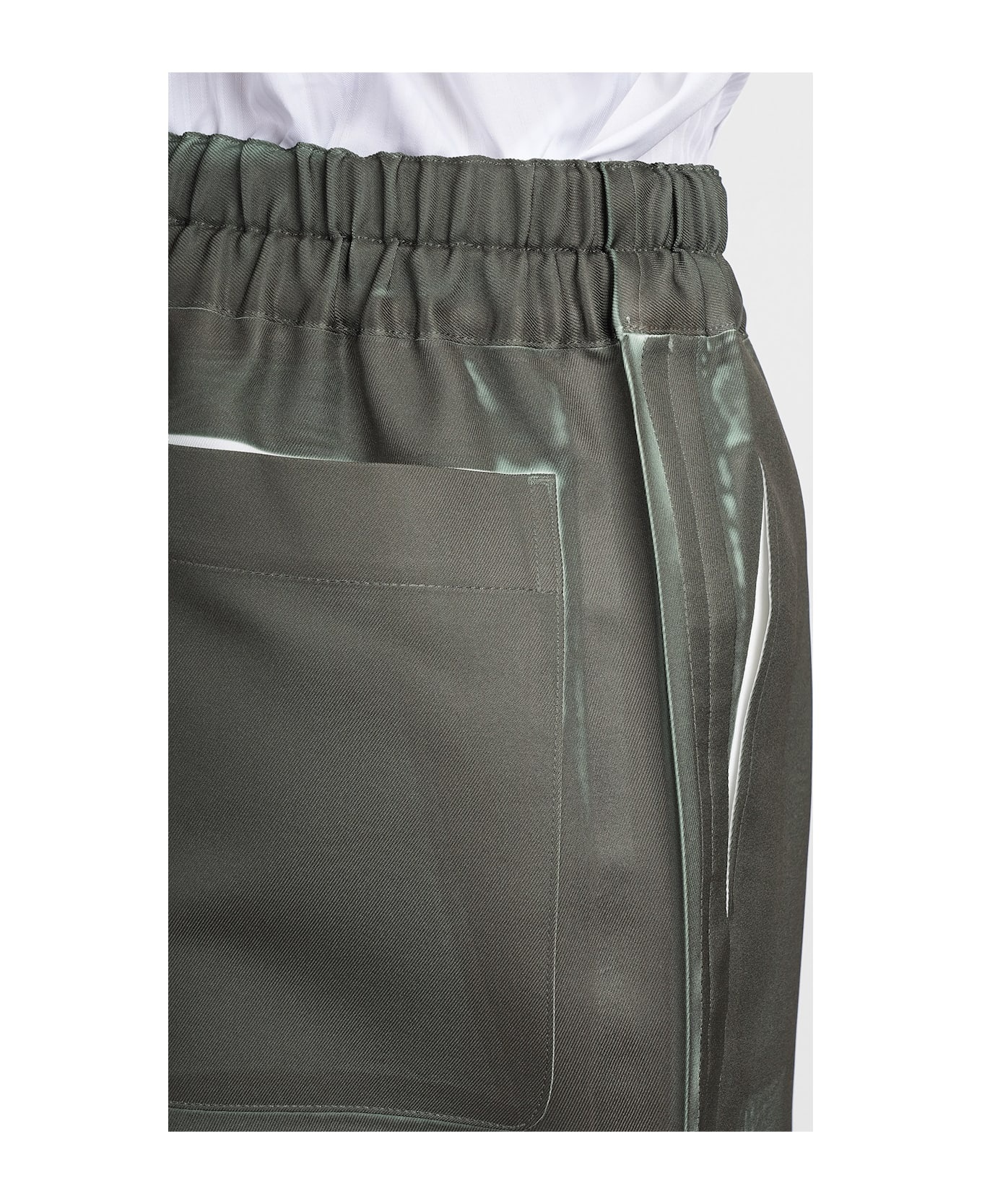 Pants In Green Polyester - 5