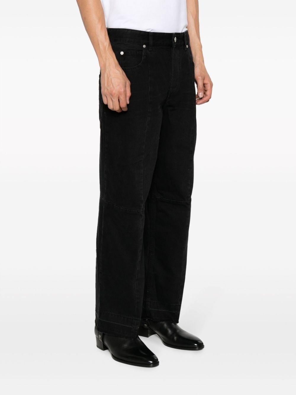 Javi wide-leg cotton blend trousers - 3