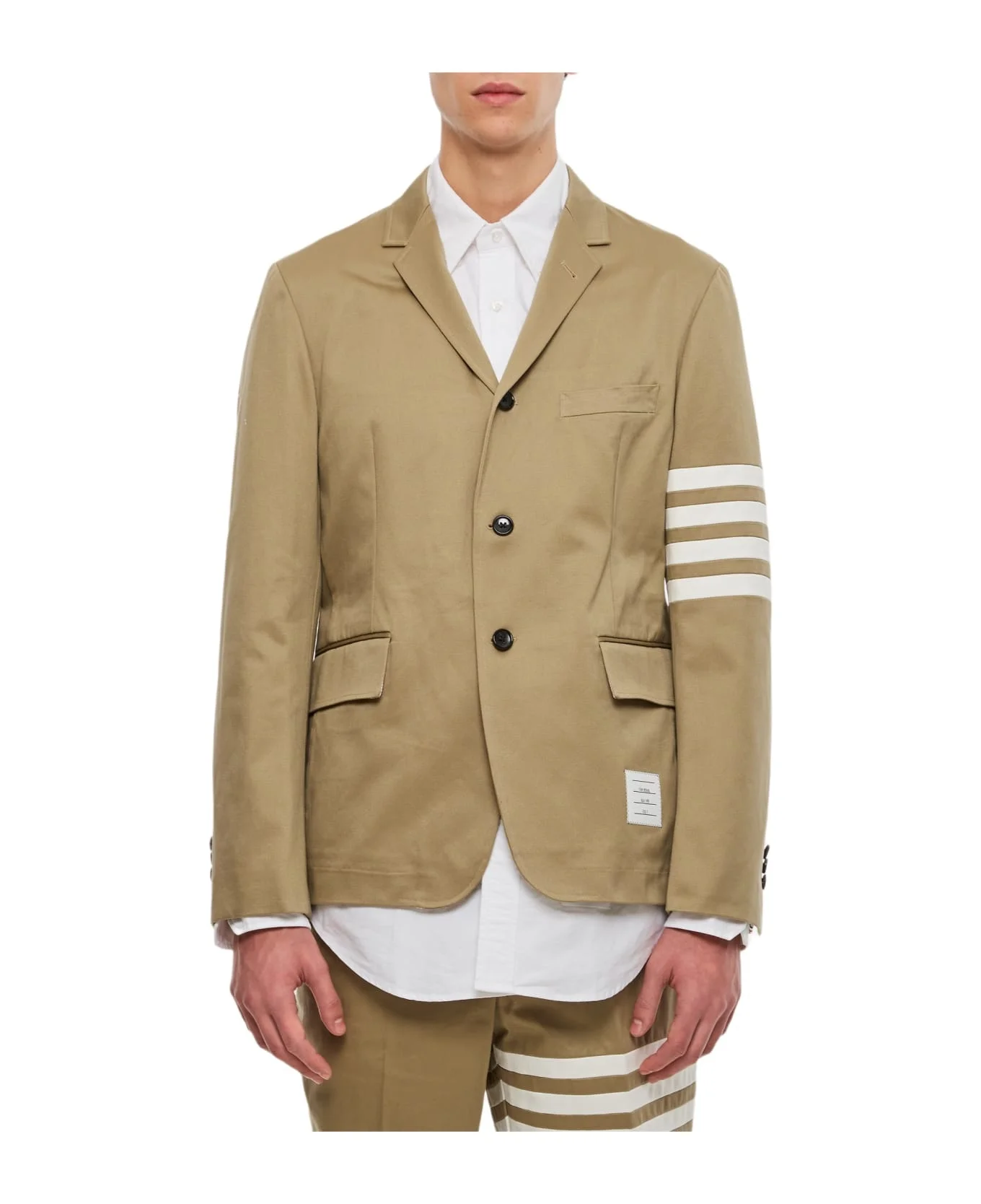 Classic Sport Jacket W/ 4 Bar In Cotton Twill - 1