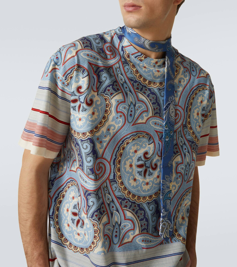 Paisley cotton jersey T-shirt 5