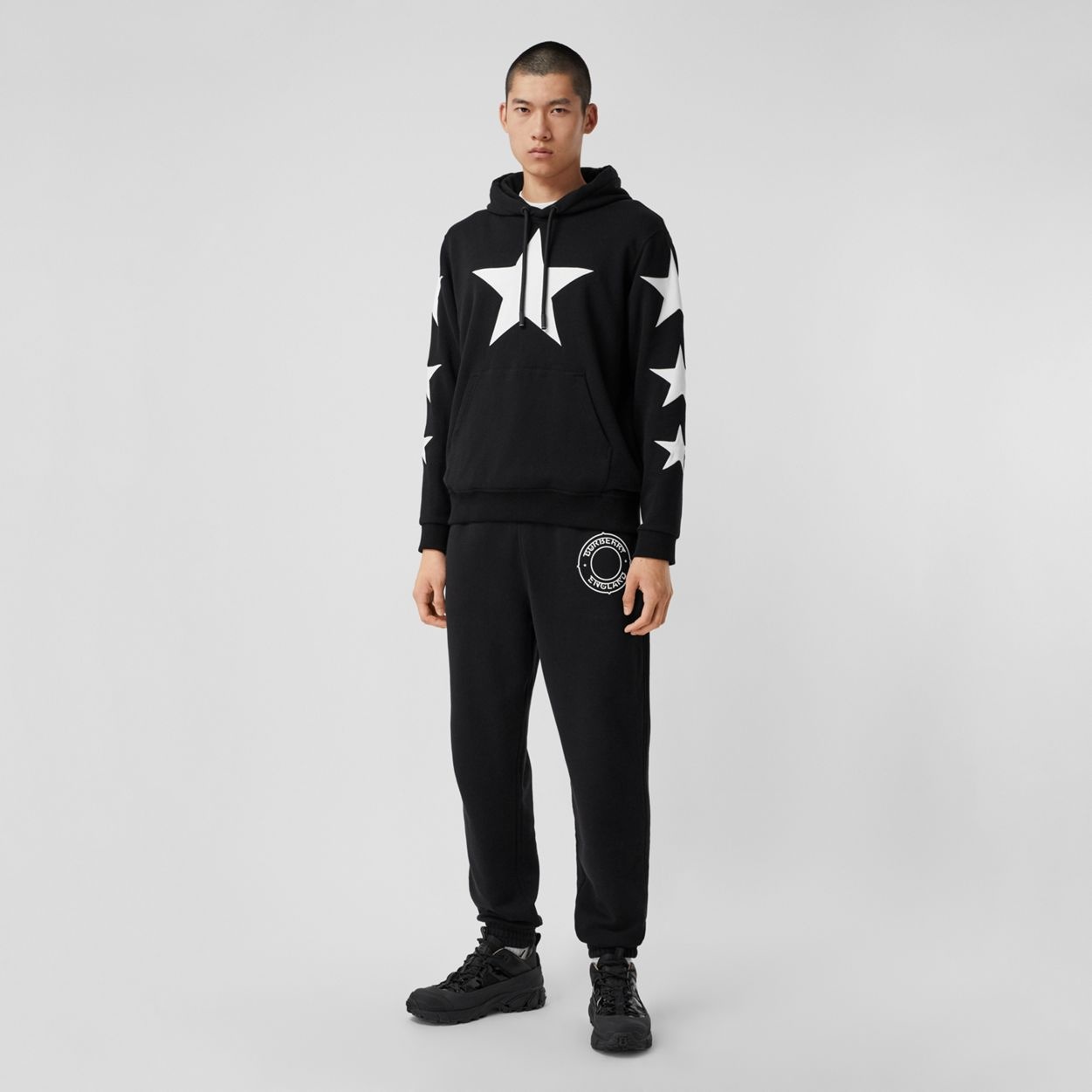 Star Motif Cotton Hoodie - 5