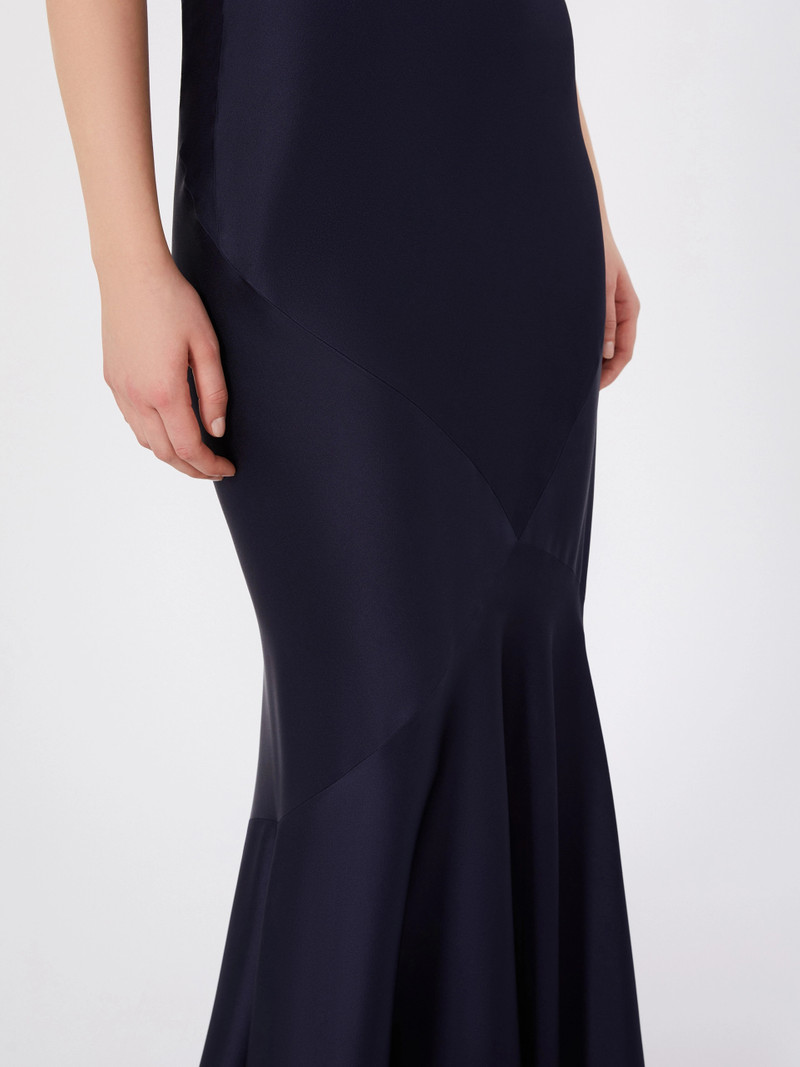 ACERBO Long envers satin skirt - MIDNIGHTBLUE 5