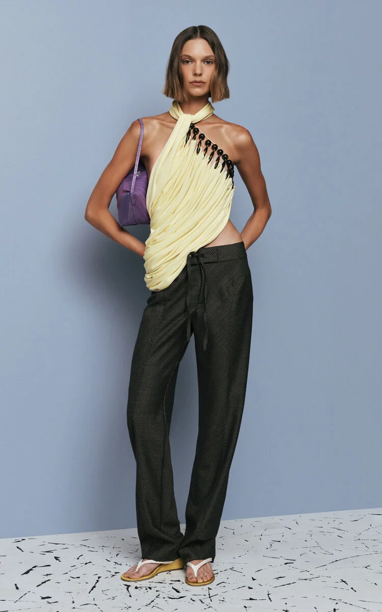 Tropique Relaxed Tie Pant dark grey - 1