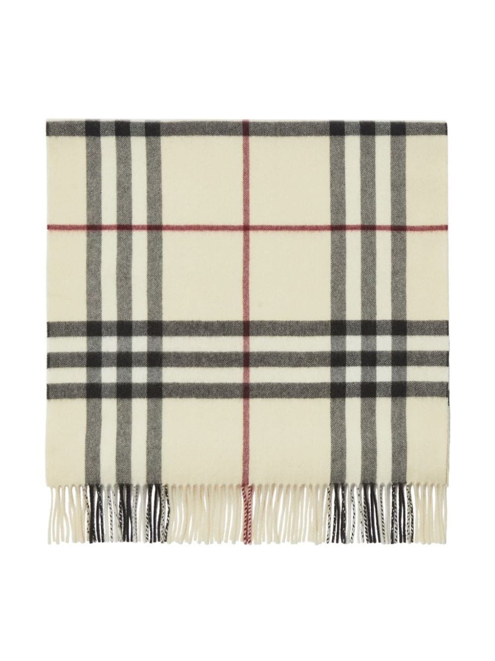 check-pattern cashmere scarf - 3