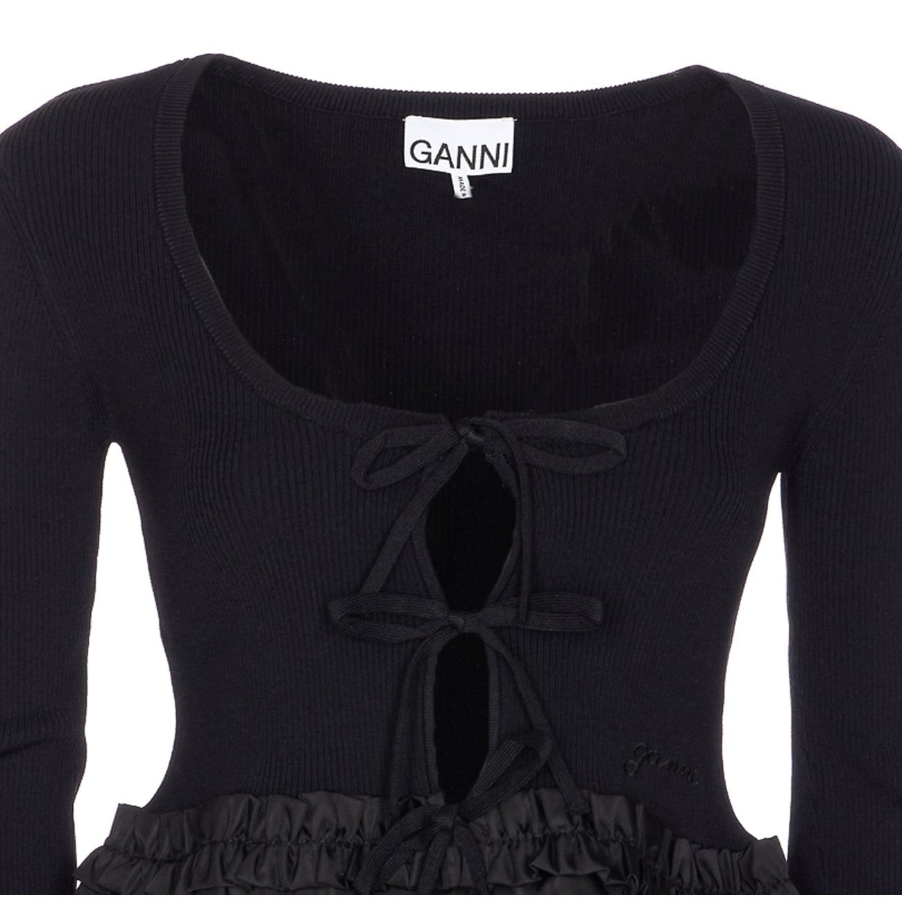 Ganni Women Melange Rib Knit Cardigan - 4