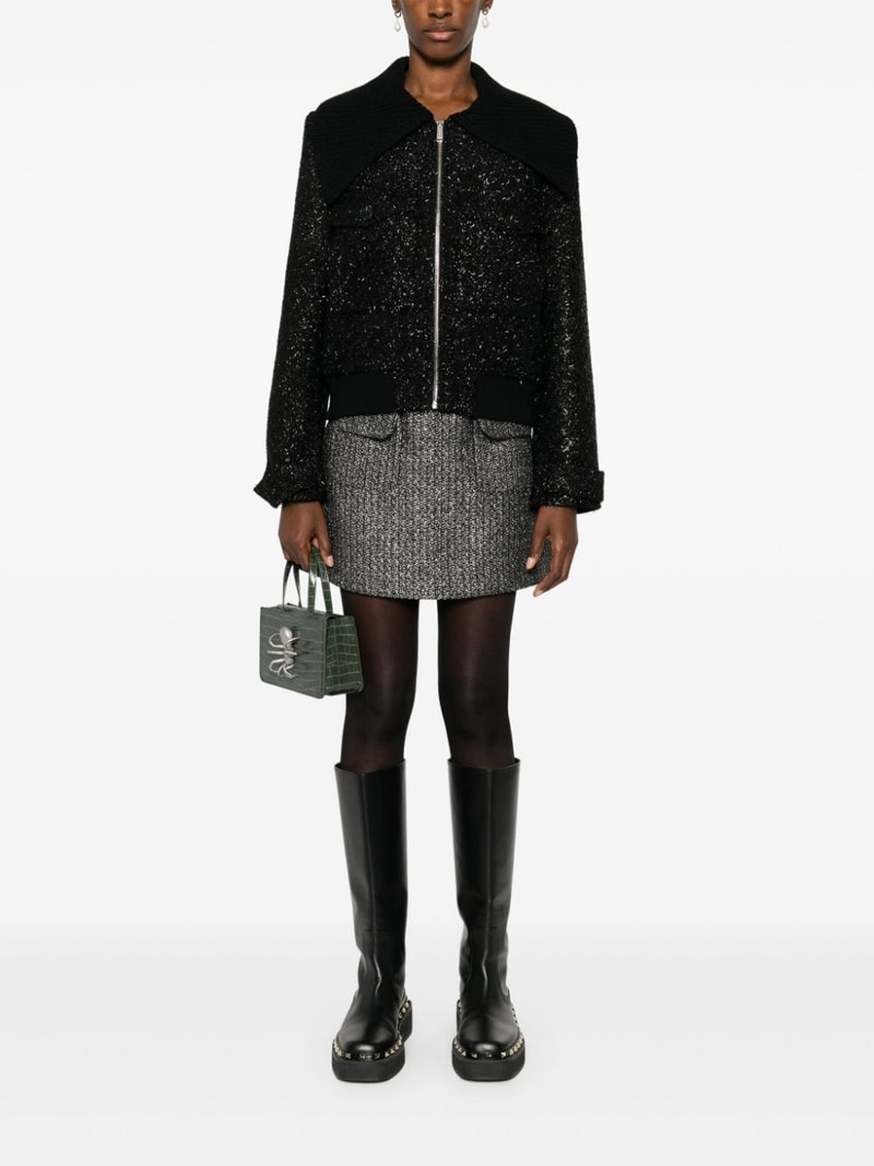 self-portrait bouclé bomber jacket outlook